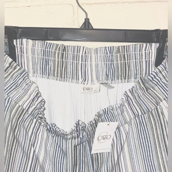 Cato High Rise white, blue, brown, and black pants -Size Small- Never Worn - Picture 3 of 4